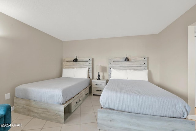 view of tiled bedroom