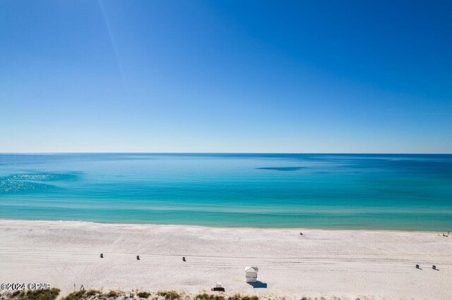 property view of water featuring a view of the beach