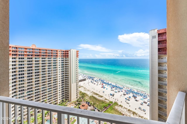 water view featuring a view of the beach