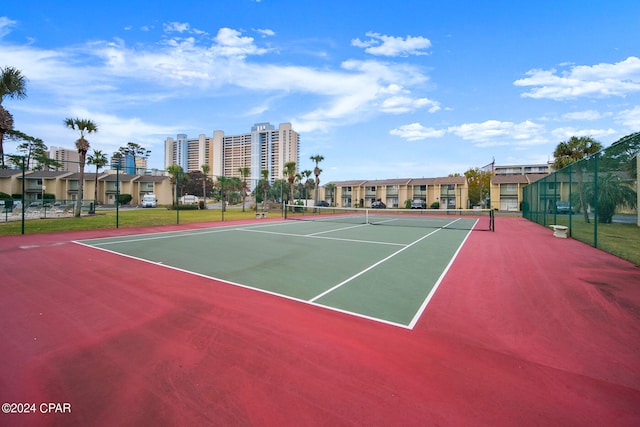 view of tennis court