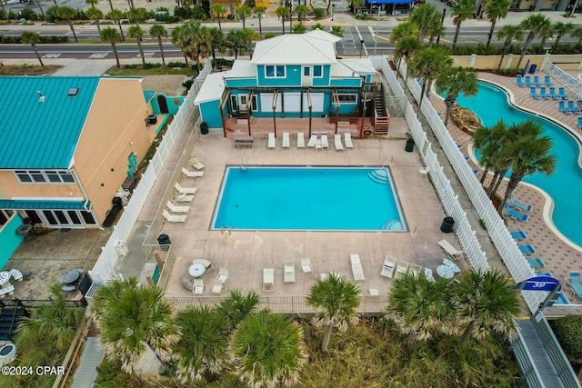 view of pool featuring a patio area