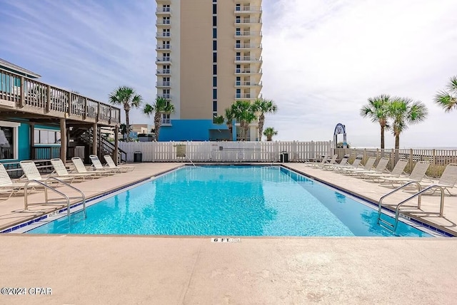 view of pool with a patio