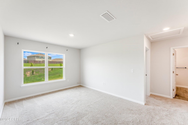 view of carpeted spare room