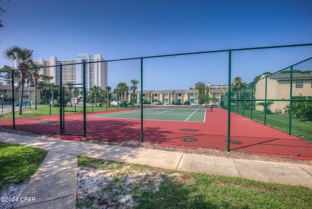 view of tennis court