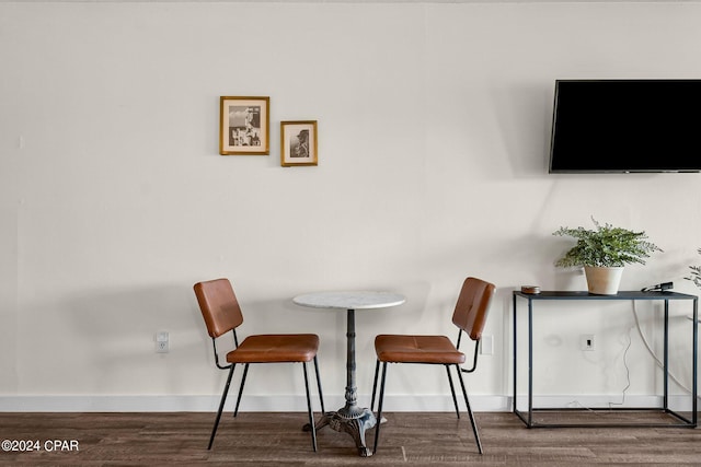 interior space with hardwood / wood-style flooring