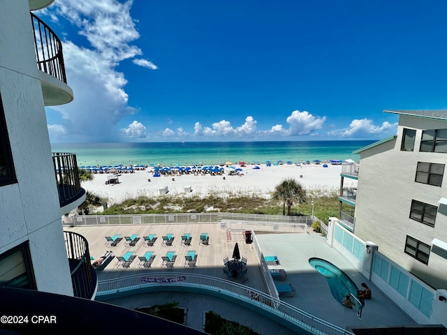 property view of water with a view of the beach