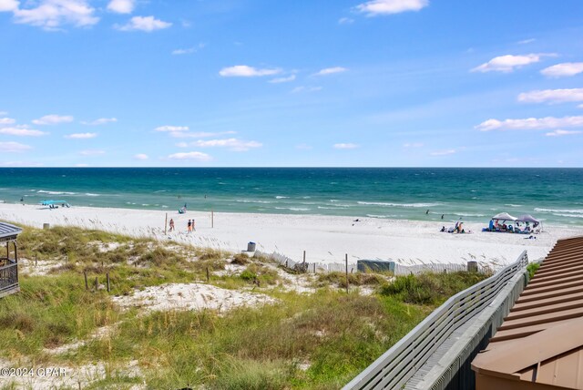 water view with a view of the beach