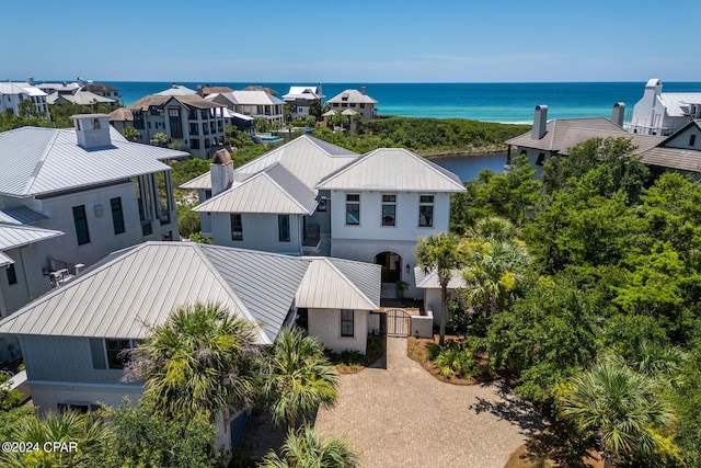 201 W Bermuda Dr, Santa Rosa Beach, FL 32459 - birds eye view of property featuring a water view