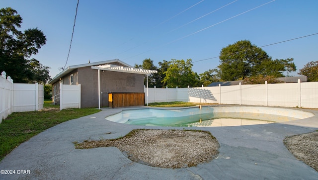 view of pool featuring a patio area