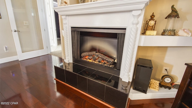 interior details with wood-type flooring