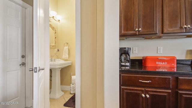 interior space with tile patterned flooring