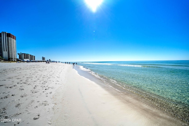 water view featuring a beach view