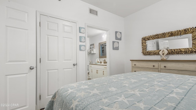 bedroom featuring sink