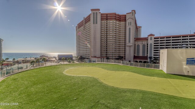 view of property with a water view