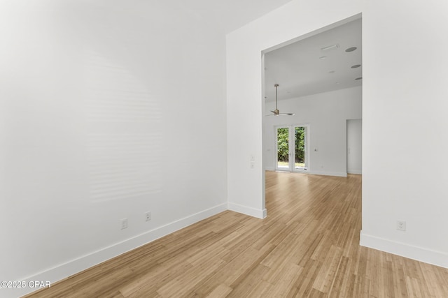 3502 Fox Run Blvd, Panama City, FL 32408 - spare room featuring light wood finished floors, baseboards, and ceiling fan