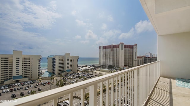 balcony featuring a view of city