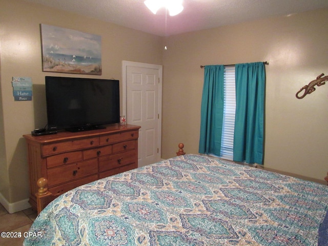 view of tiled bedroom