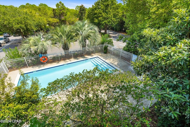 pool featuring fence