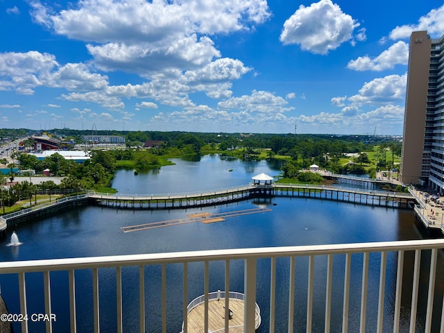 view of water feature