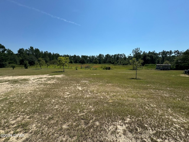 view of yard featuring a rural view