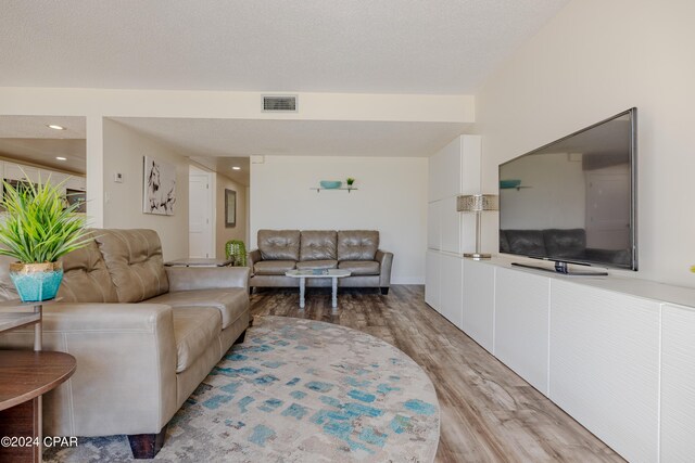 living room featuring light hardwood / wood-style flooring