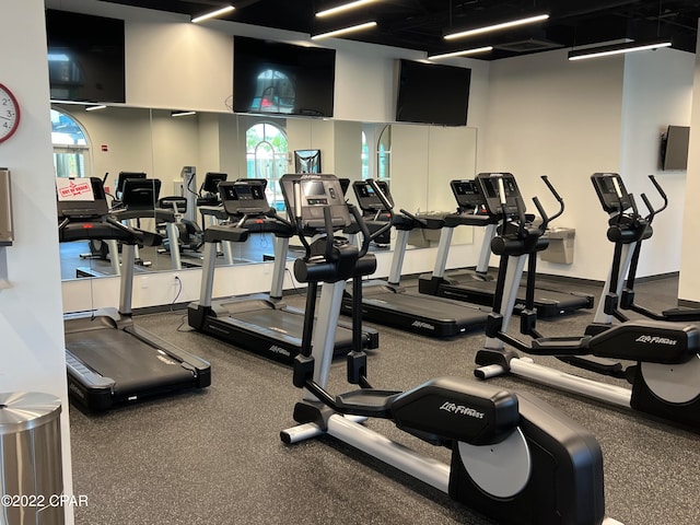 view of exercise room