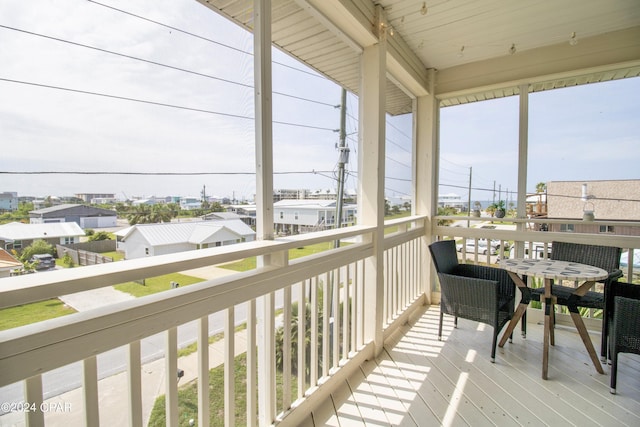 balcony with a residential view