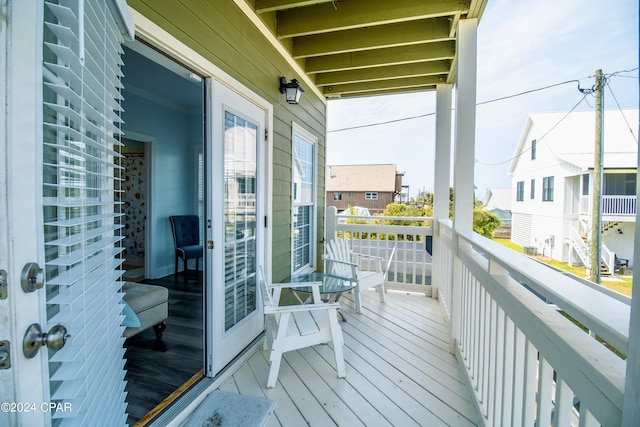 balcony featuring a residential view