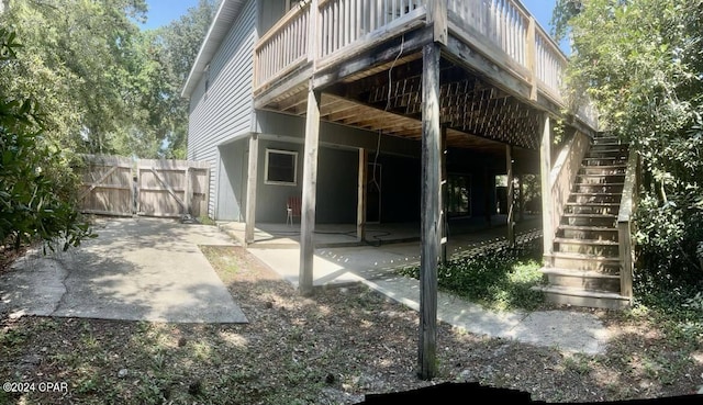 back of house with a patio area