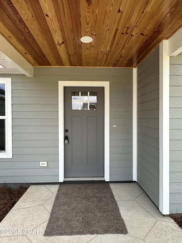 view of doorway to property