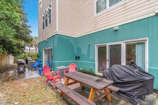 wooden deck featuring grilling area