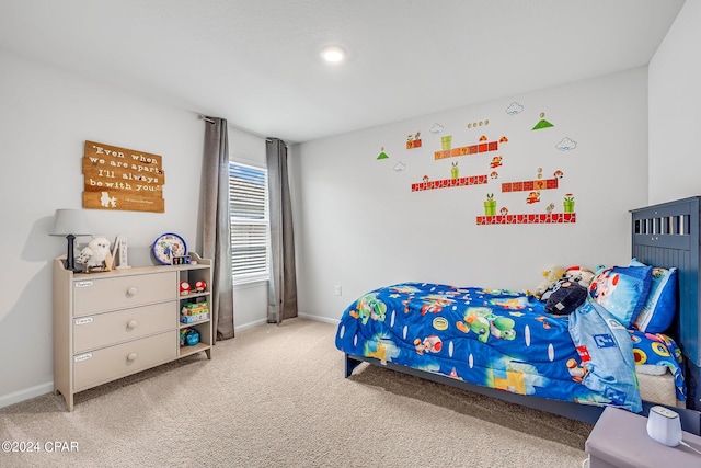 view of carpeted bedroom