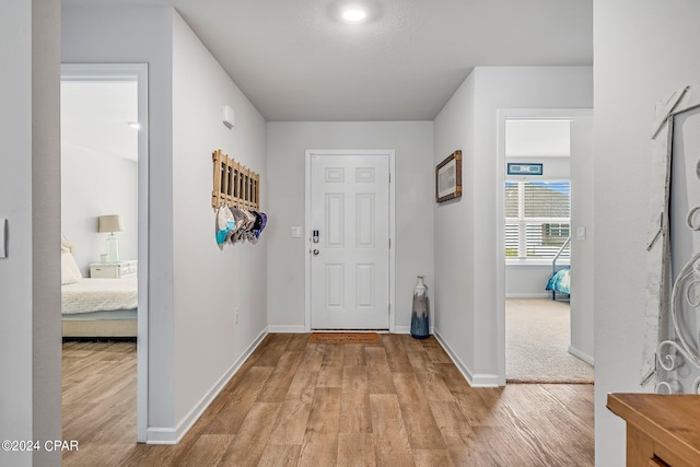 view of carpeted entryway