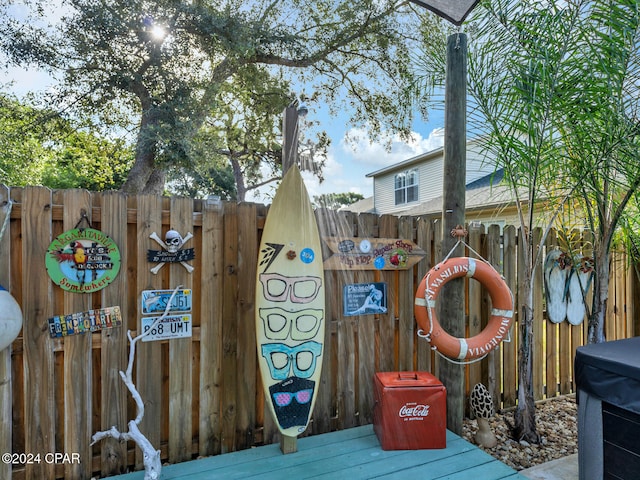 view of wooden deck