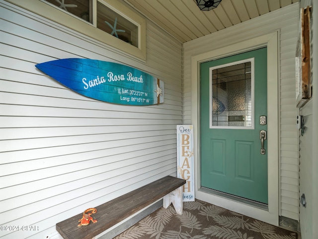 view of doorway to property