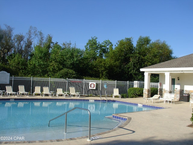 view of pool with a patio