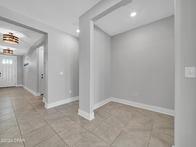 view of tiled spare room