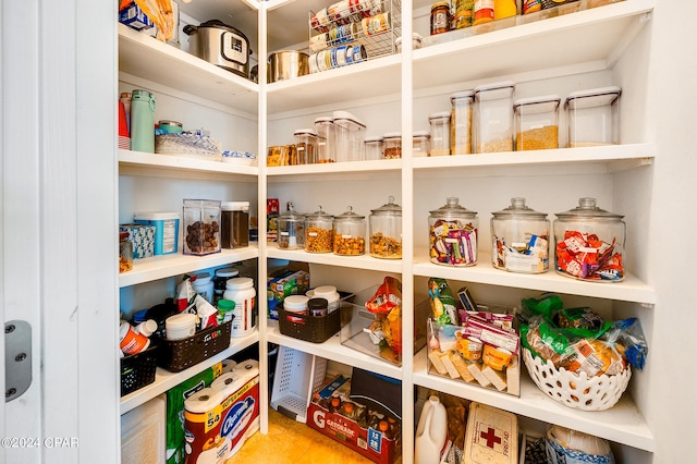 view of pantry