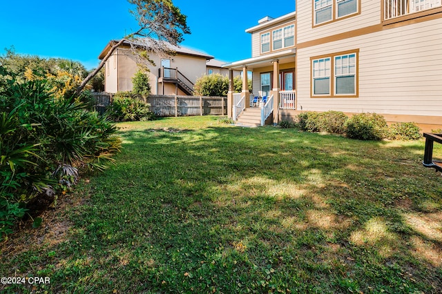 exterior space with covered porch