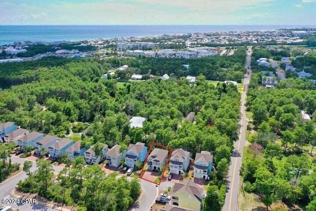 aerial view with a residential view