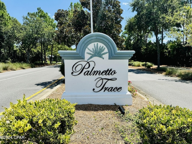 view of community sign