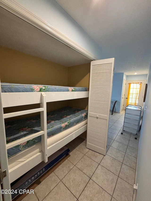 view of tiled bedroom