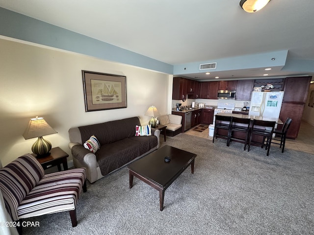 view of carpeted living room