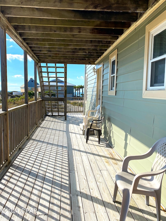 view of wooden deck