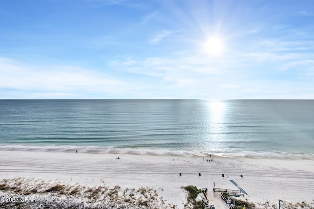 property view of water with a view of the beach