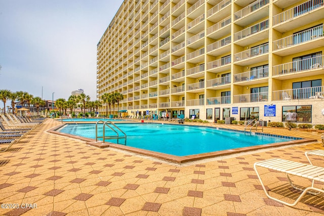 view of pool with a patio