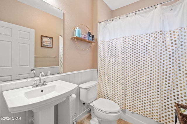 bathroom featuring toilet and sink