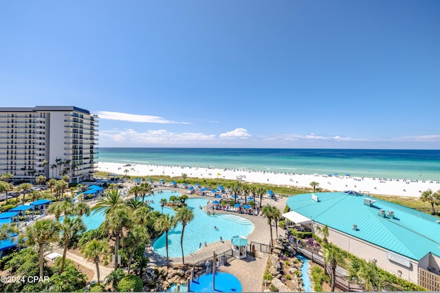 water view with a beach view