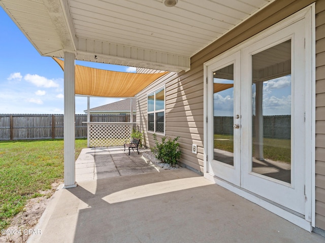 view of patio / terrace with french doors