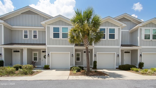 view of property with a garage